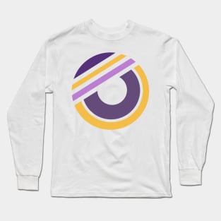 Geometric purple yellow circle skater Long Sleeve T-Shirt